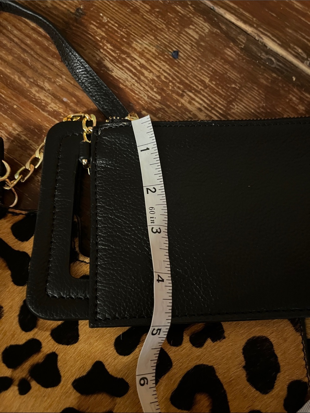 Leopard Print Calf Hair Leather Crossbody/ Satchel - Picture 10 of 10